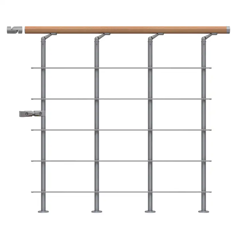 Skyddsräcke STYLE6 bok lackerad start pearl grey Grå
