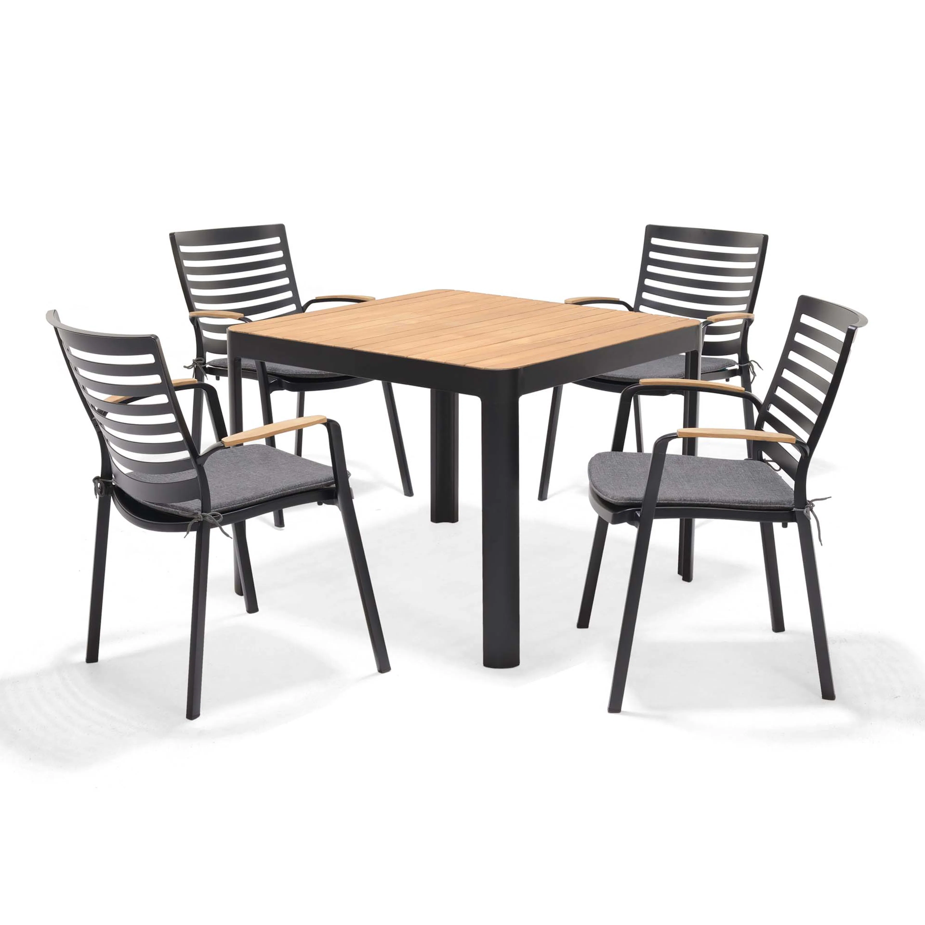 Matgrupp Utomhus LifestyleGarden Portals 95 cm 4 Carver-stolar