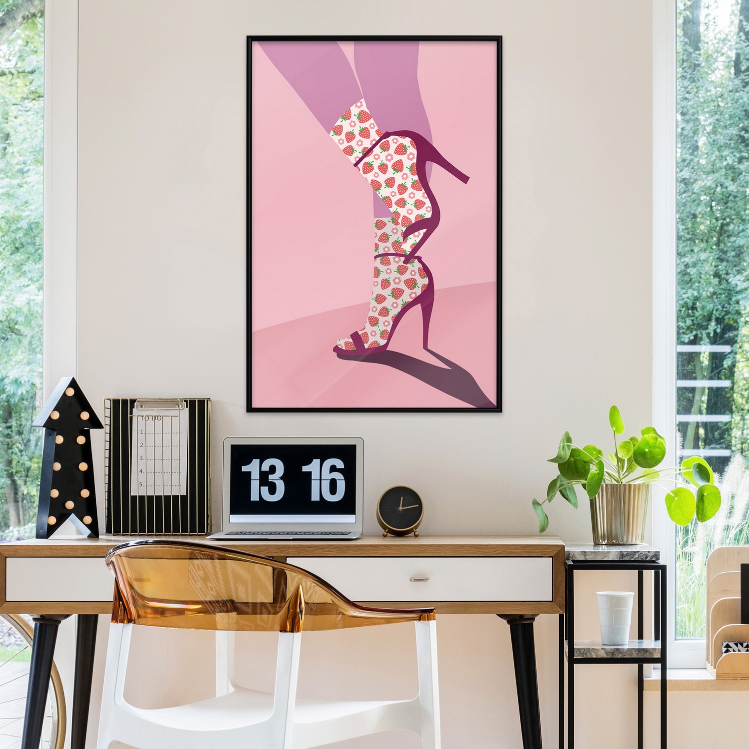 Poster Artgeist Affisch Strawberry Socks
