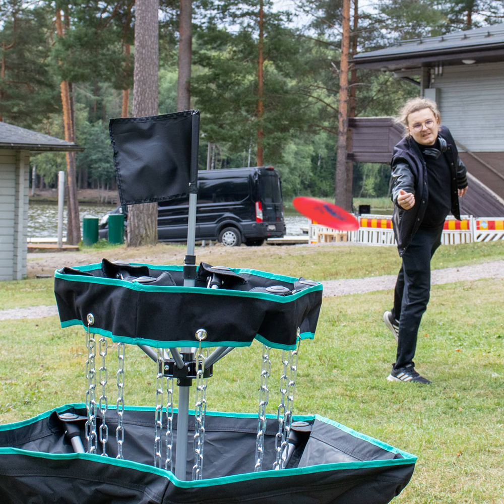 Frisbeegolfkorg Viking Discs Raid Basket Hopfällbart Inkl. Väska