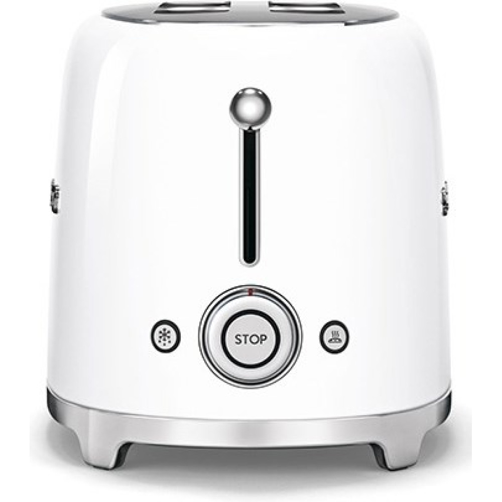 Brödrost Smeg TSF02WHEU Vit 50-tals Retro Design med Extra Breda Fack