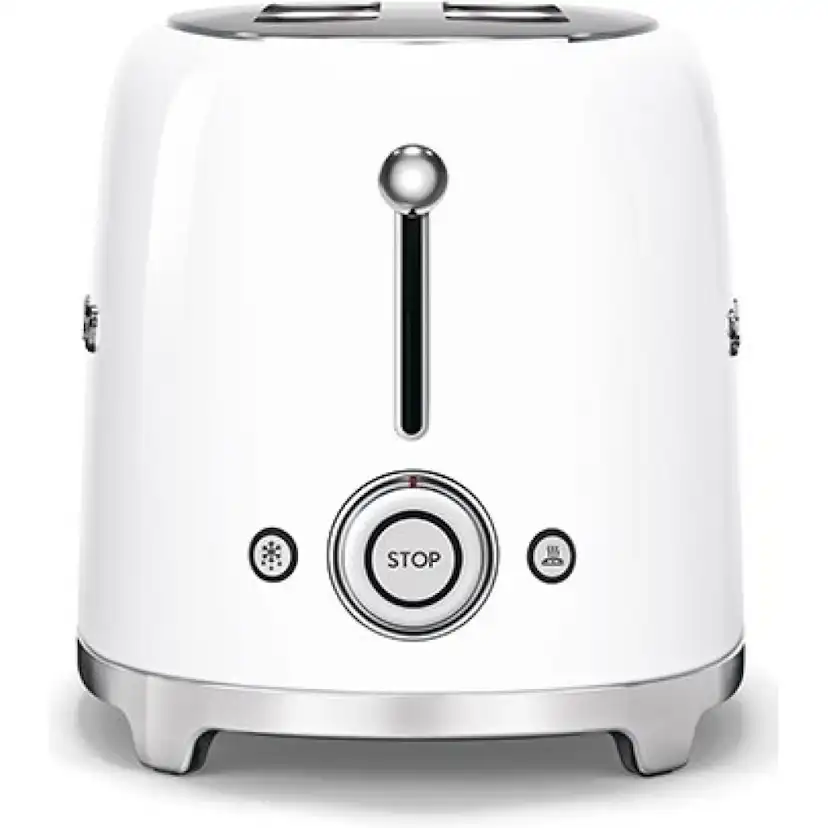 Brödrost Smeg TSF02WHEU Vit 50-tals Retro Design med Extra Breda Fack