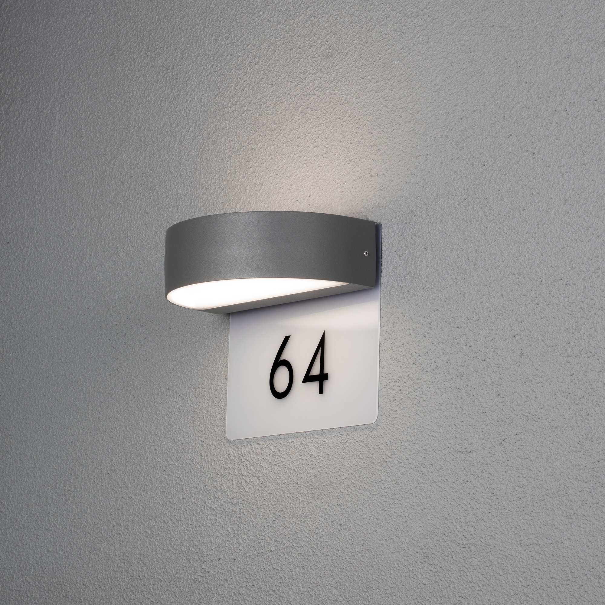 Vägglykta Gnosjö Konstsmide Monza LED 2X4 5W med Husnummer