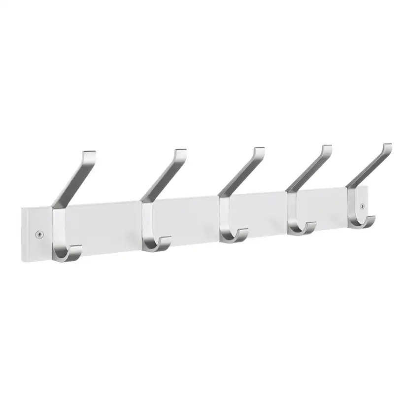Kroklist 5 hattkrok, vit/matt aluminium Vit/Matt Alu