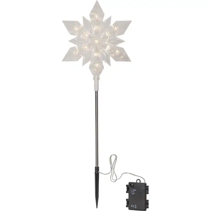 Utomhusdekoration Star Trading Flocke Snöflinga 60 cm B/O
