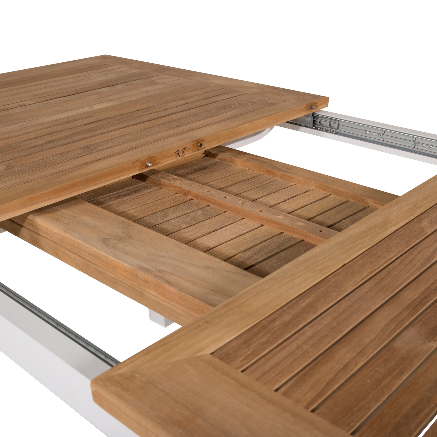 Panama - Table - 152/210*90 - Vit Alu/Teak Vit/Teak