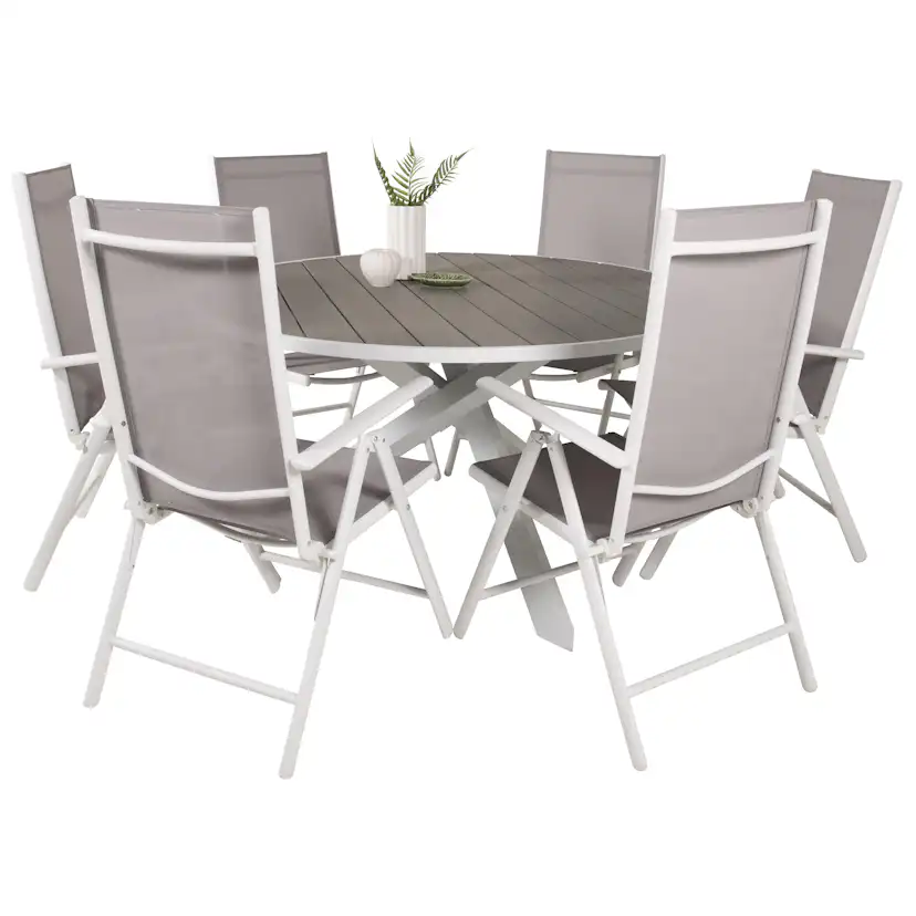 Matgrupp Venture Home Pincy Ø 140 med 6 Bront Stolar