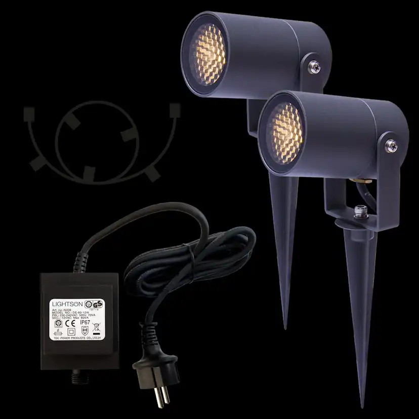 Markspot LightsOn Luna Start 2-pack med Transformator