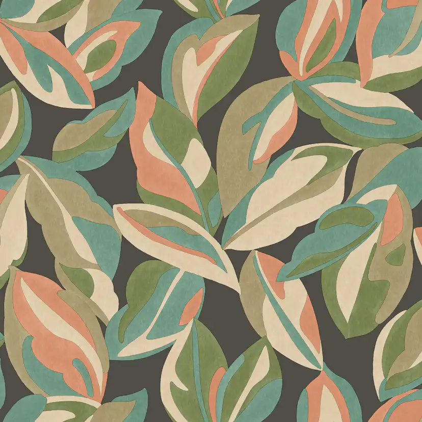 Tapet Holden The Lost Gardens Nicolai Leaf Charcoal 91593