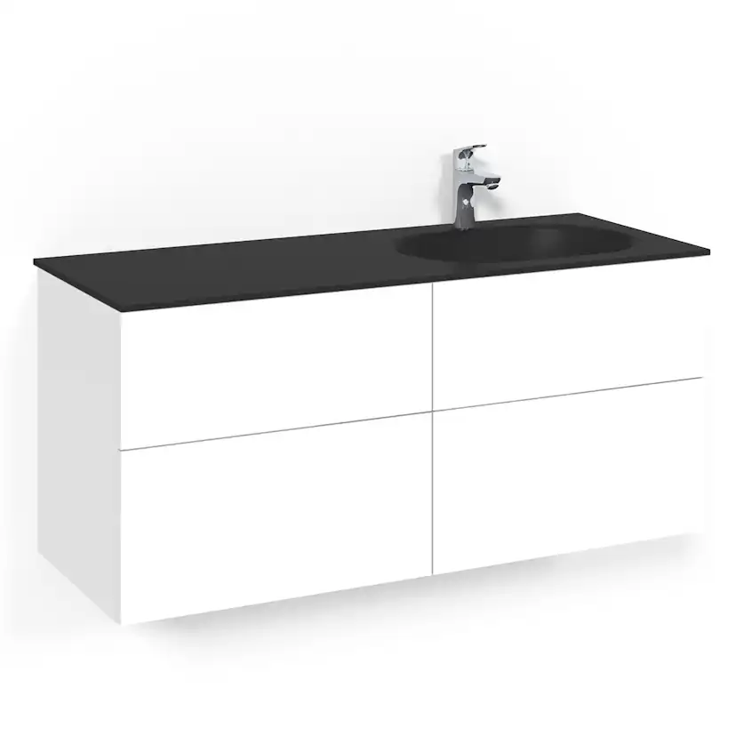 Tvättställsskåp Macro Design Crown Plain Med Glastvättställ