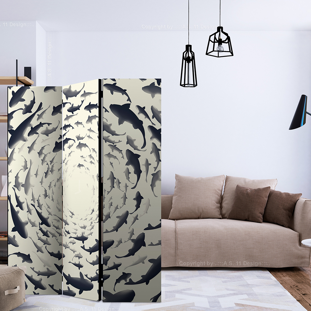 Rumsavdelare Skärmvägg Arkiio Fish Swirl 135x172 cm