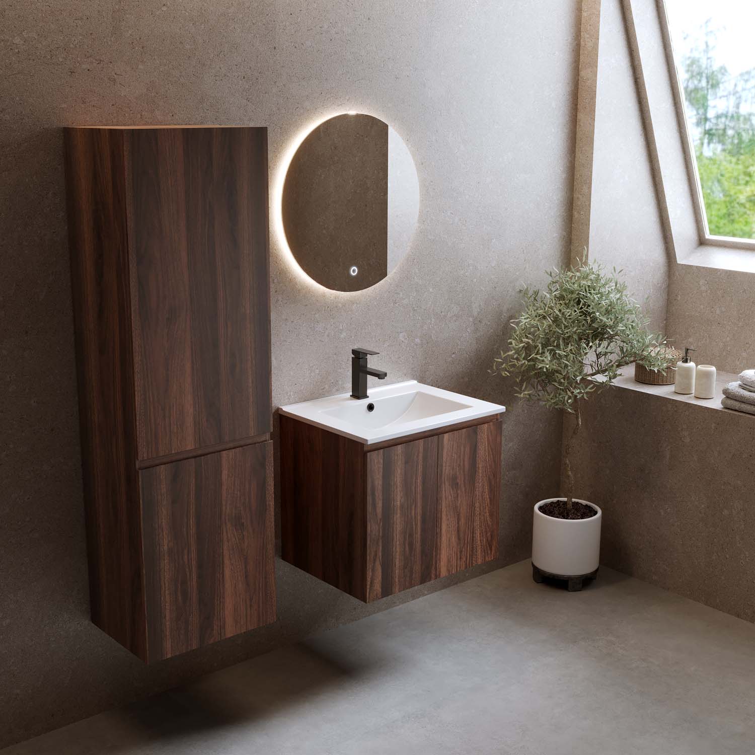 Tvättställsskåp Bathlife Smila med Tvättställ