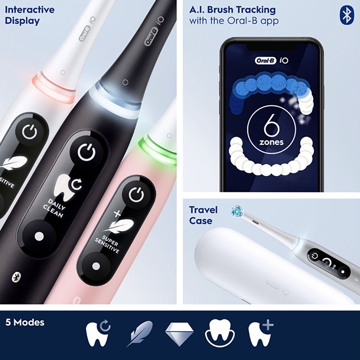 Eltandborste Oral-B iO6 Series M6 Black/Light Rose