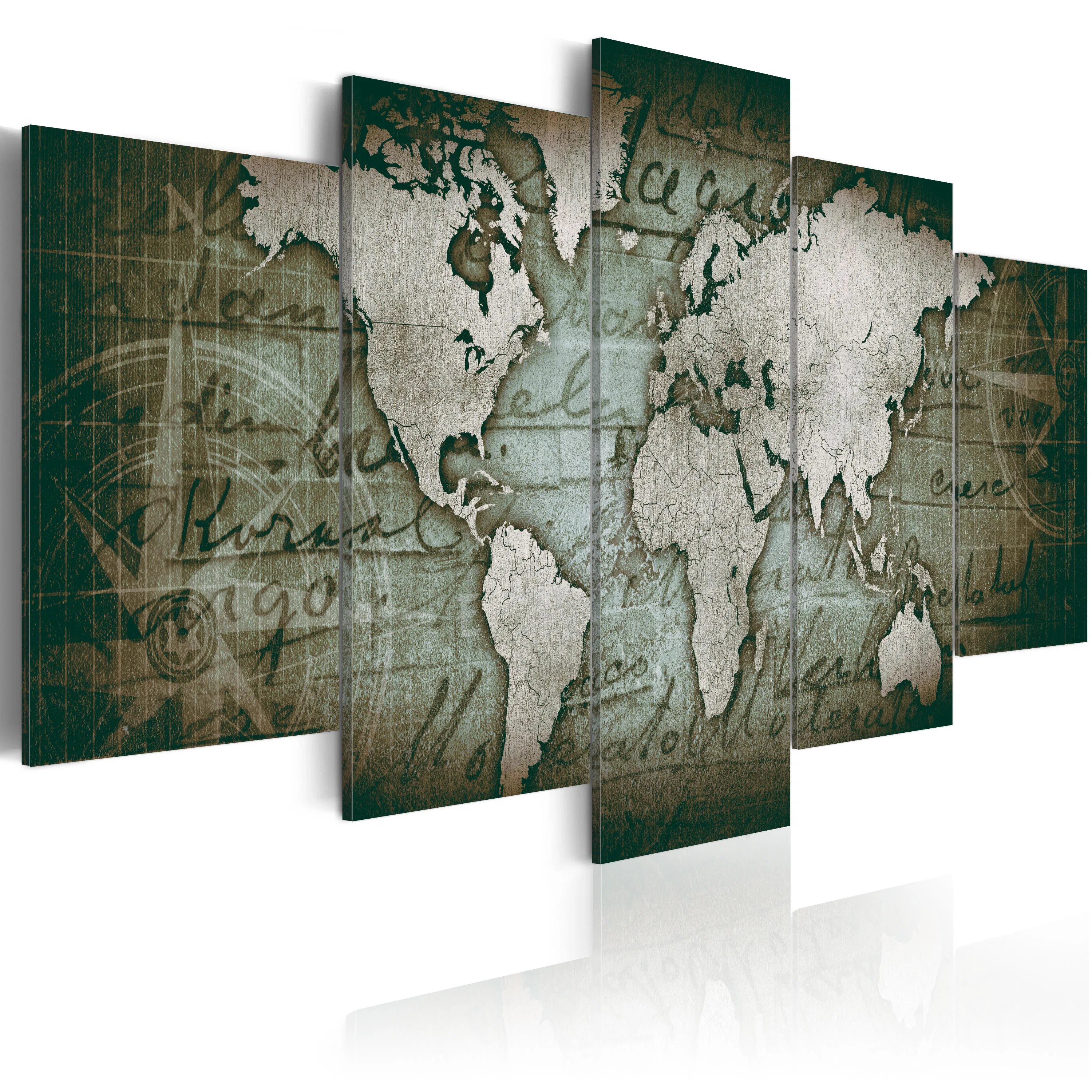 Foto på akryl - Acrylic prints – Bronze map III 200x100 Mått: 200x100 cm