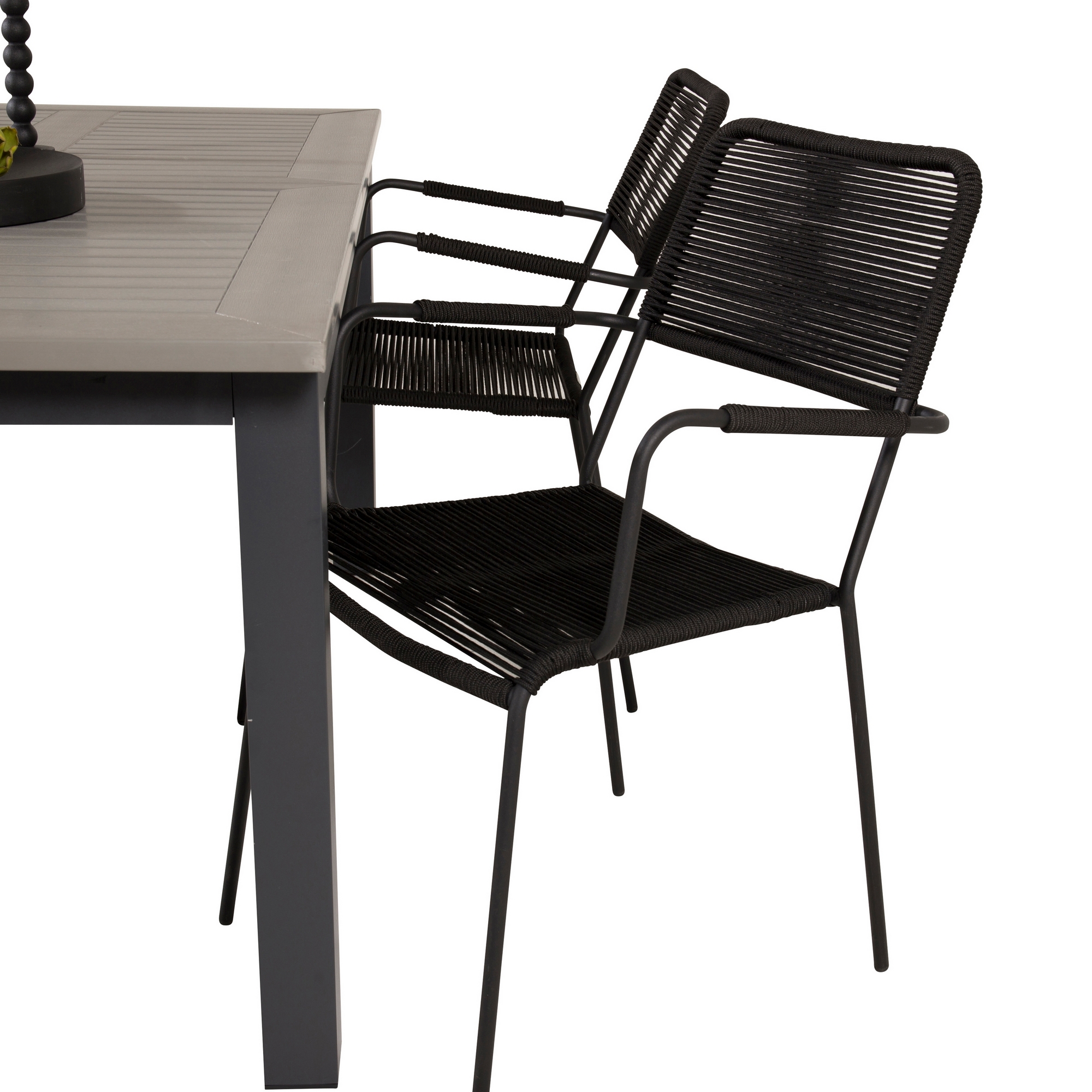 Matgrupp Venture Home Aleyna 160/240 med 4 Leon Karmstolar