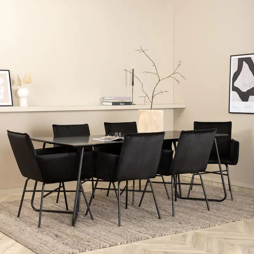 Matgrupp Venture Home Peggy med 6 Petra stolar
