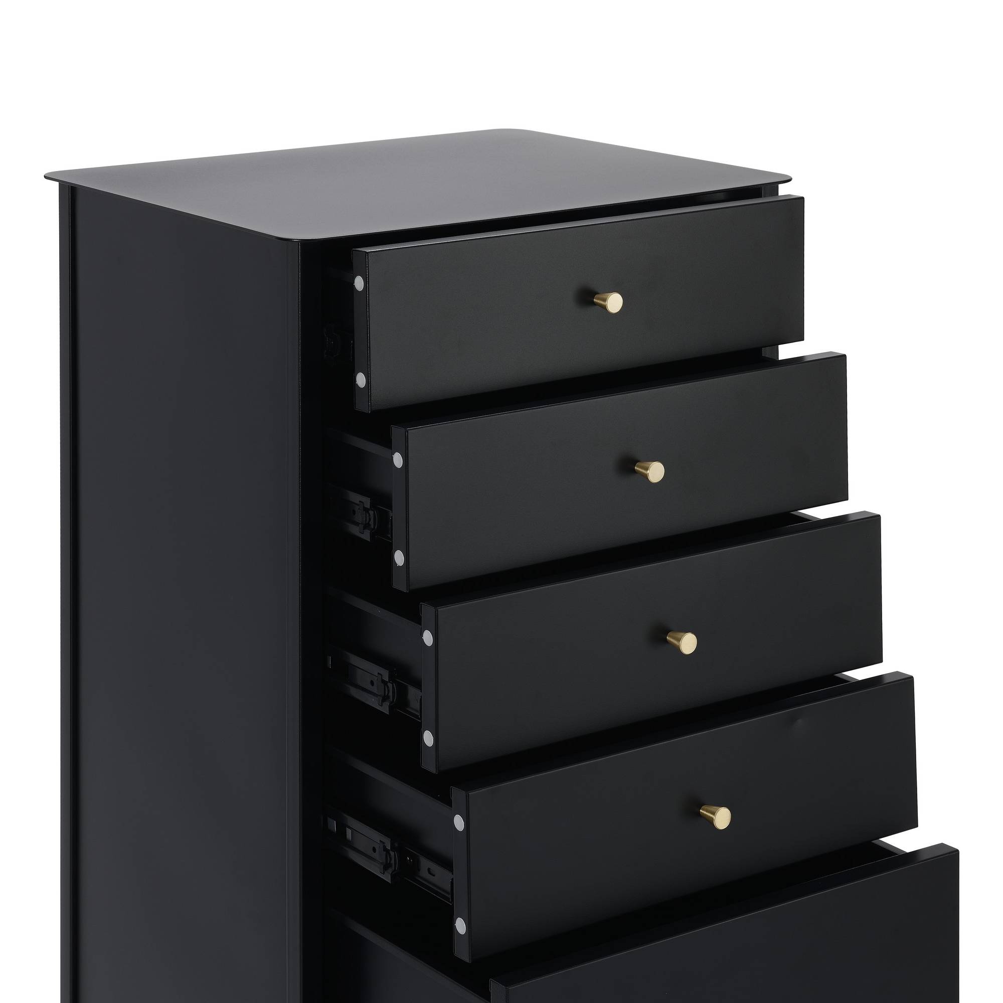 Byrå In Living Benjamin Svart Förvaringsmöbel 50x115x35 cm