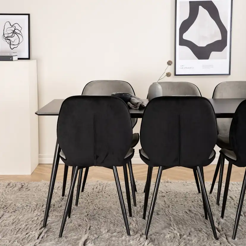 Matgrupp Venture Home Silvia med 6 Elisa Stolar Sammet