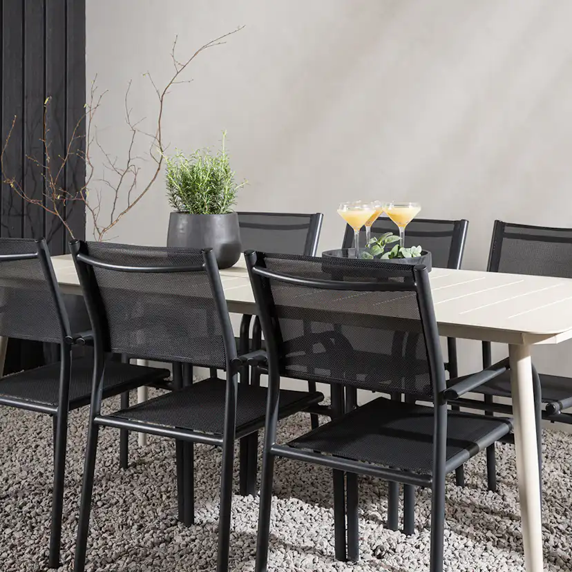 Matgrupp Venture Home Lina med 6 Santorini Stolar