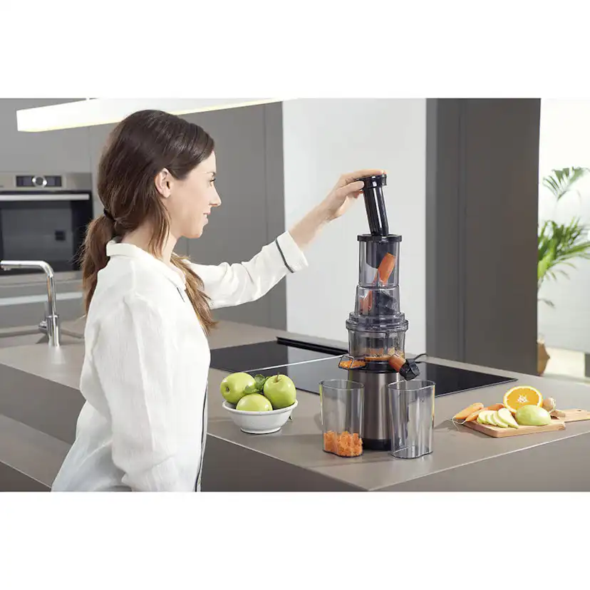 Slow Juicer BLACK+DECKER Borstat stål