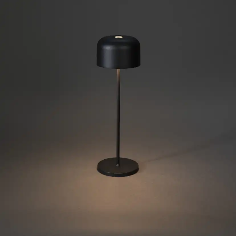 Lille bordslampa USB Svart Svart