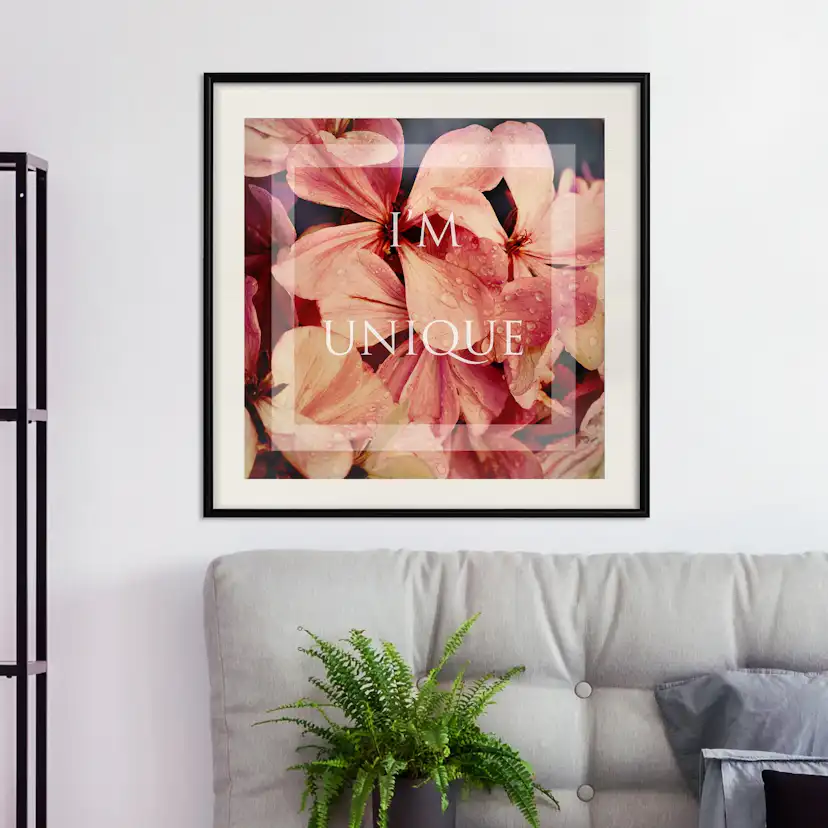 Poster Artgeist Affisch I'm Unique Fyrkantig
