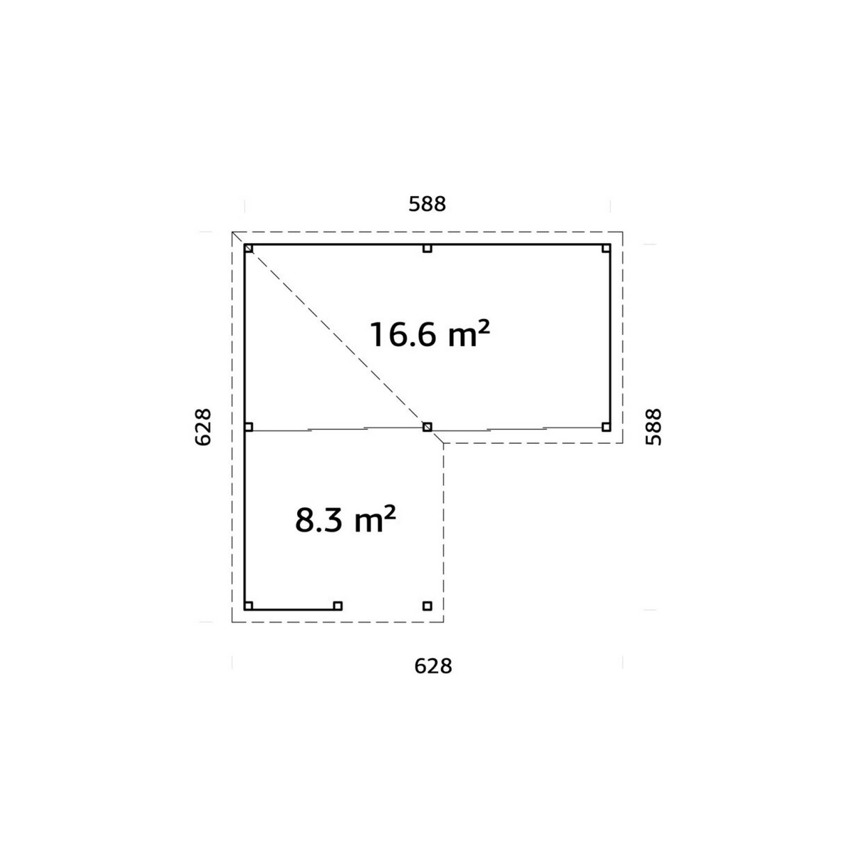 Uterum Palmako Lenna 24,9 m2 Set 422 Slide