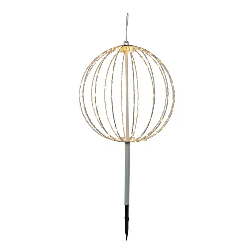 Metallkula vit, 192 LED-lampor Ø30 cm, 230V Vit, ⌀ 30 cm