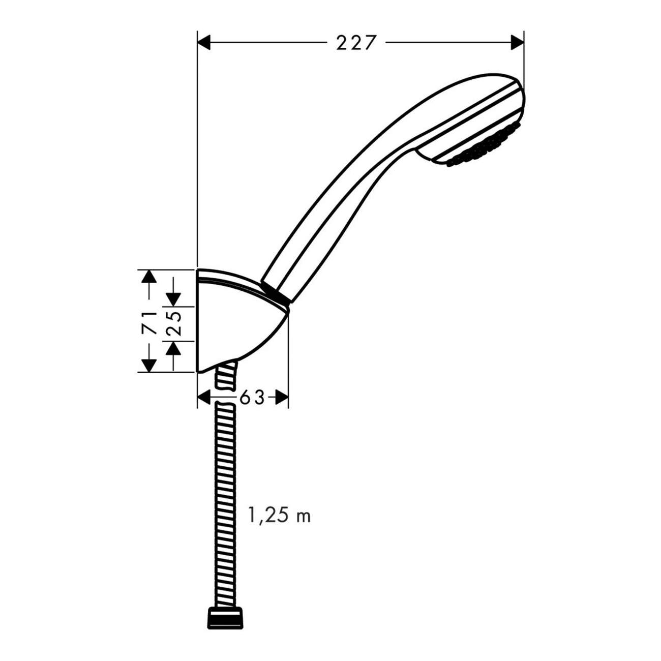Duschhållarset Hansgrohe Crometta 85