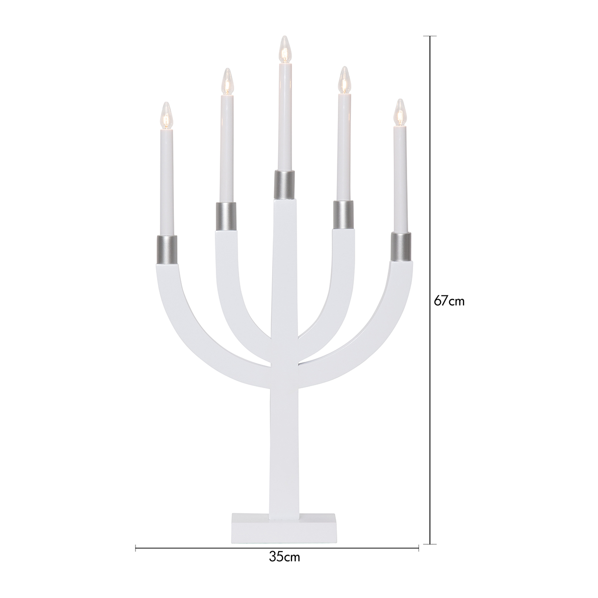 Ljusstake Star Trading Elias 5-armad Adventsljusstake