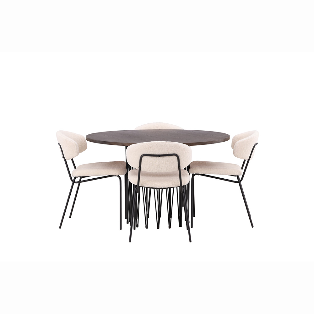 Matgrupp furniture/fashion Stone med 4 Chico Stolar Runt