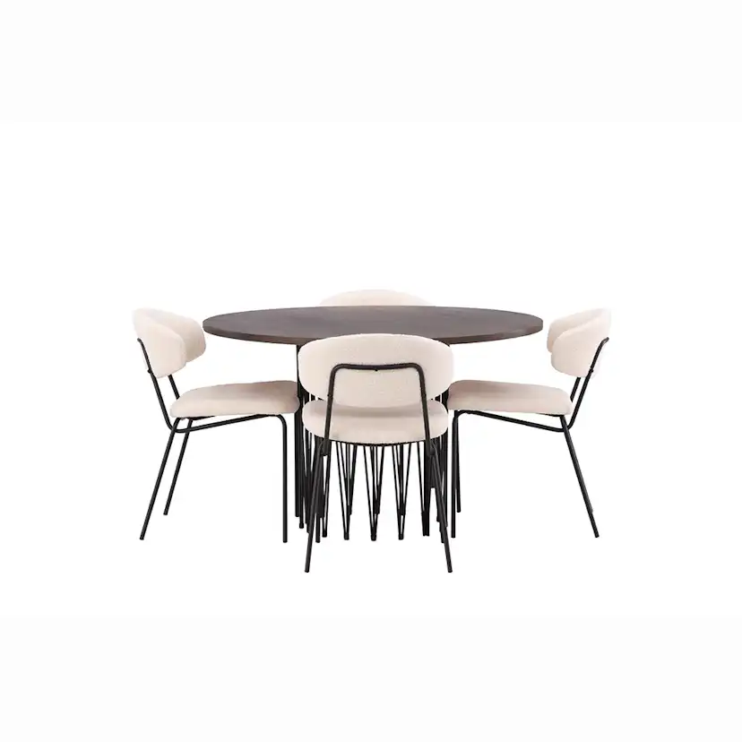 Matgrupp furniture/fashion Stone med 4 Chico Stolar Runt