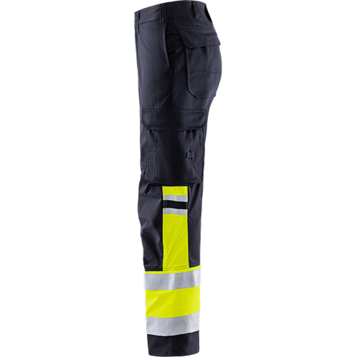Flamestat byxa stretch 2162 ATHF, kl 1 Storlek: D84, Gul/Marinblå