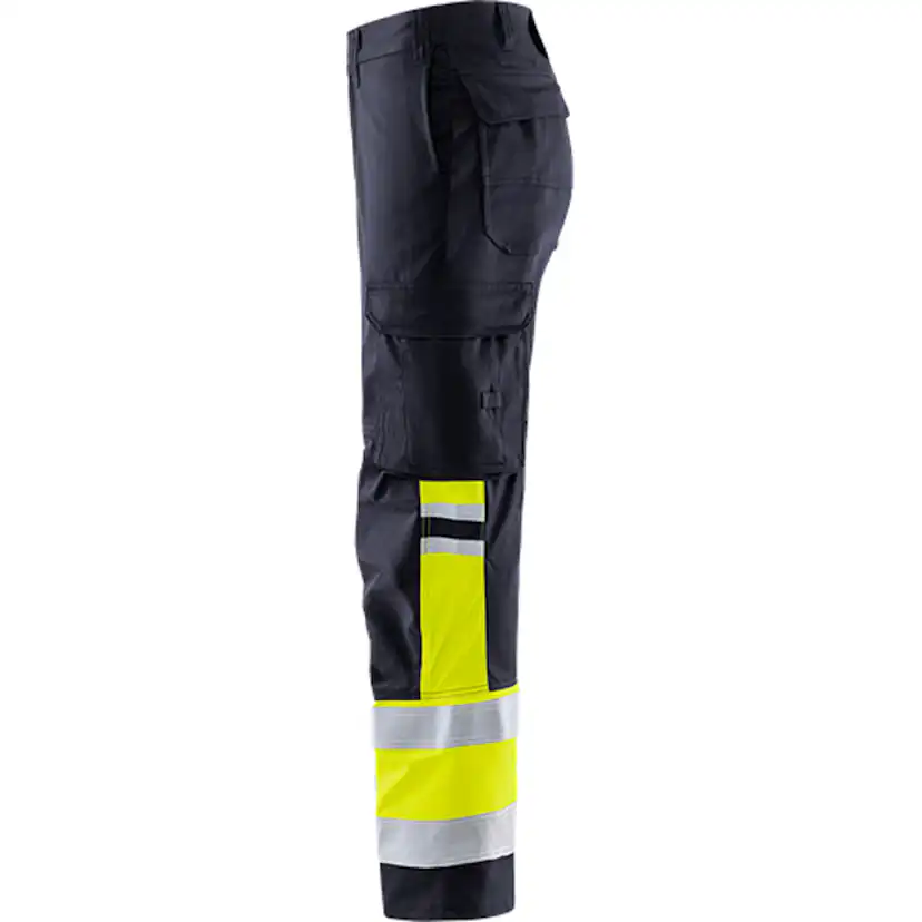 Flamestat byxa stretch 2162 ATHF, kl 1 Storlek: D84, Gul/Marinblå