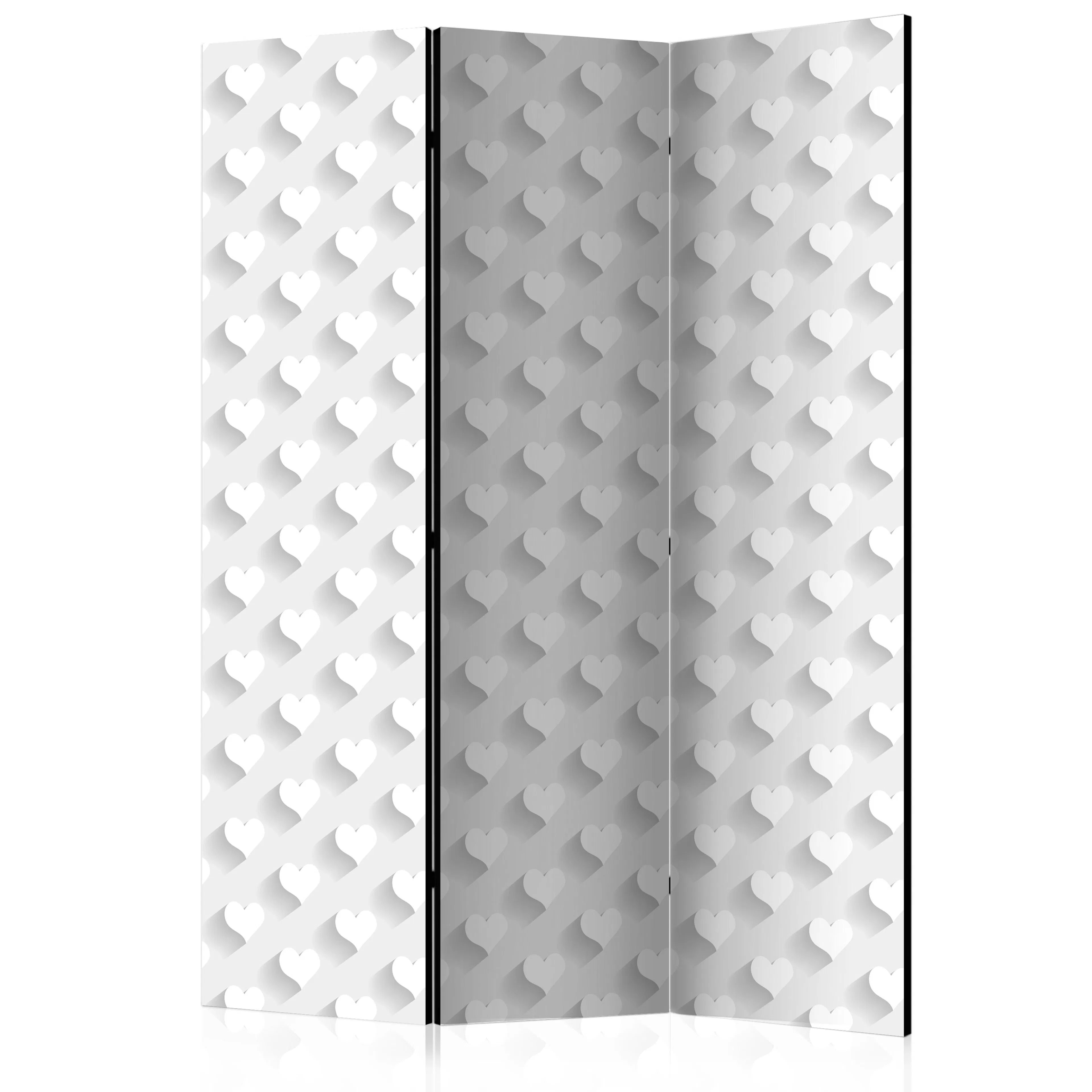 Rumsavdelare Skärmvägg Arkiio Grey Hearts 135x172 cm