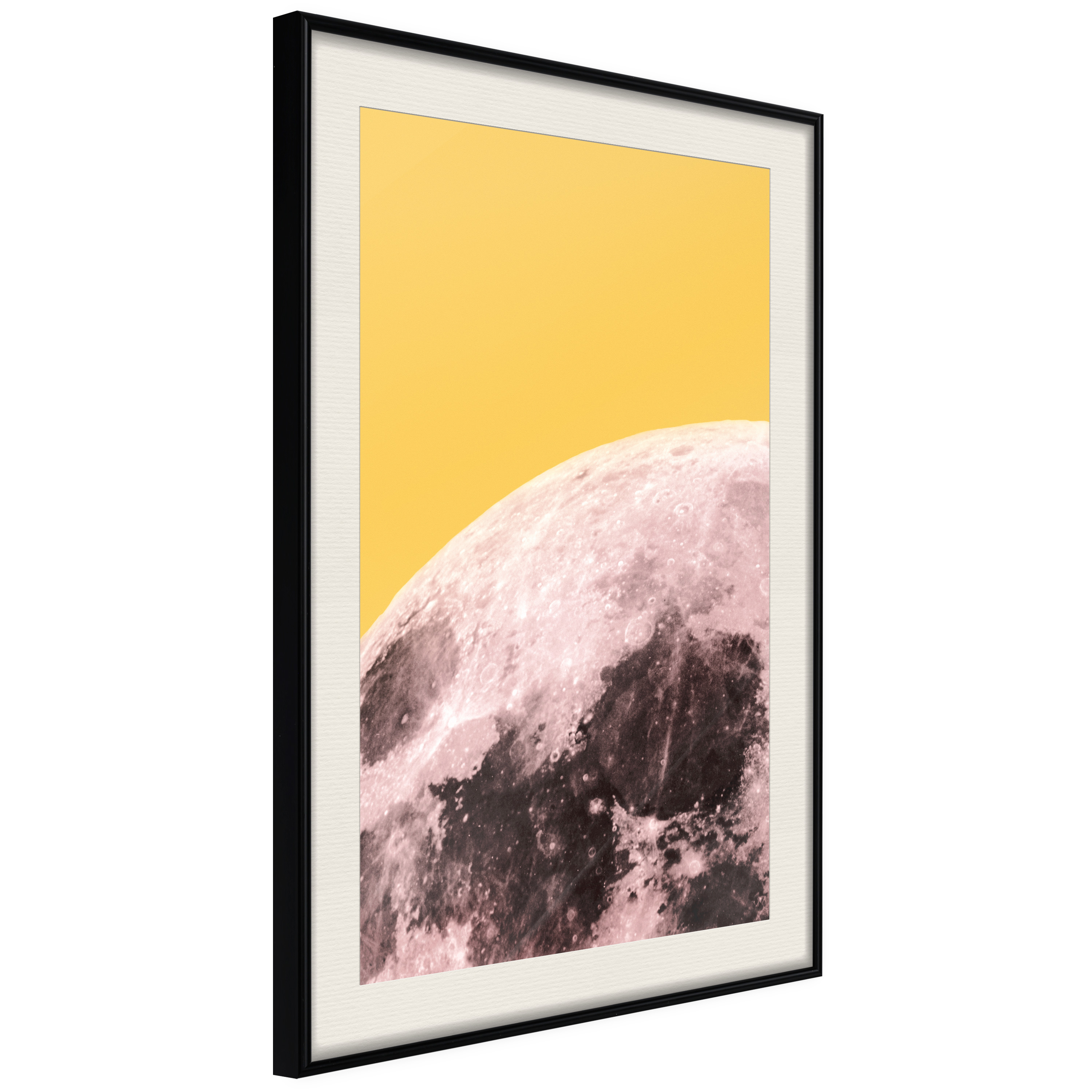 Affisch - Sunny Moon [Poster] 40x60 Svart ram med passepartout, 40x60 cm