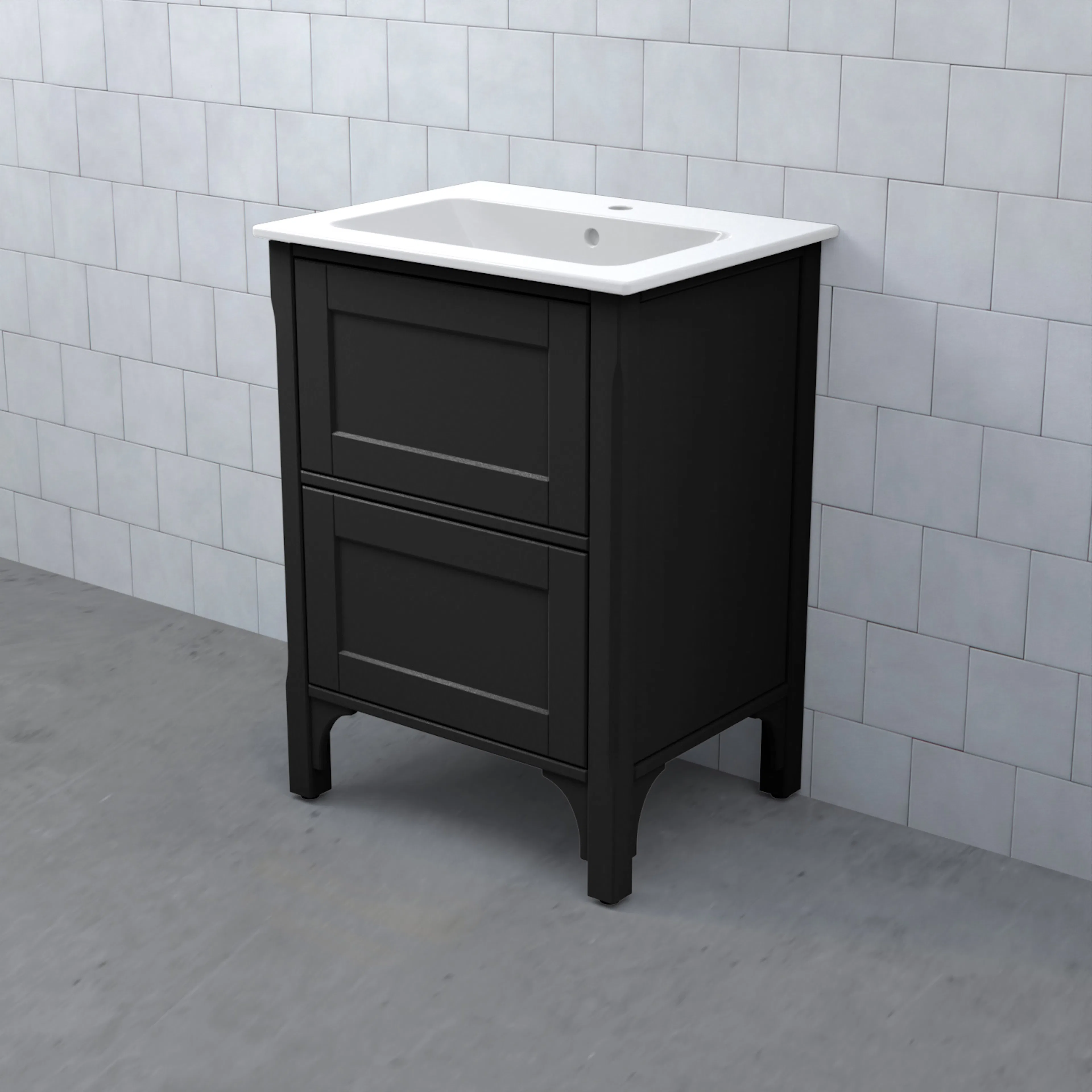 SAGA Kommod 60/49 Dälja Svart BxHXD: 590x830x470 mm, Dälja Svart