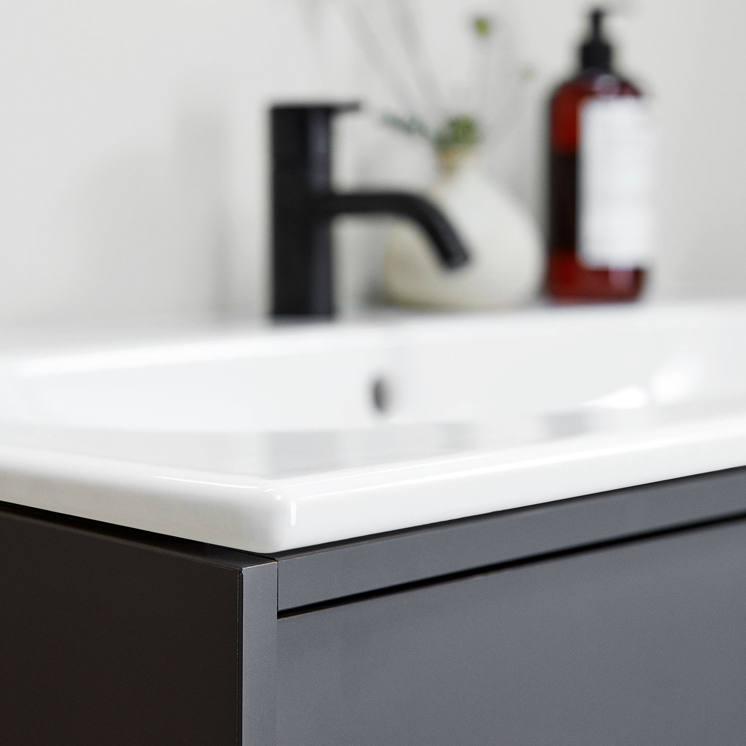 Tvättställsskåp Ifö Sense Art Smal Design 90 med 2 Lådor