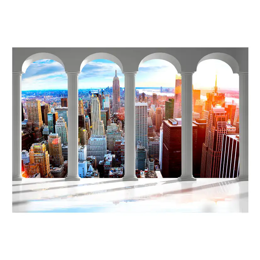 Fototapet Arkiio Självhäftande Pillars And New York