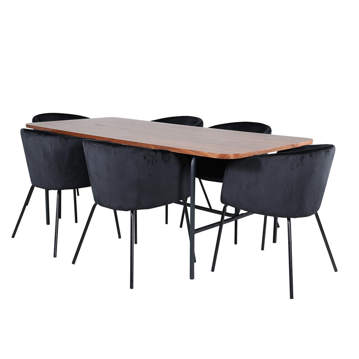 Matgrupp Venture Home Chicago matbord och Bergen matstol Brun