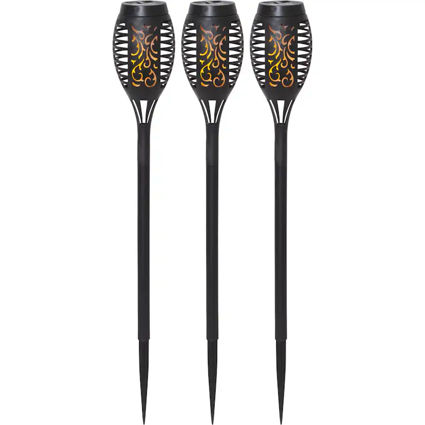 Solcellsfackla Star Trading Flame Mini Torch Promotion 3-pack Twilight