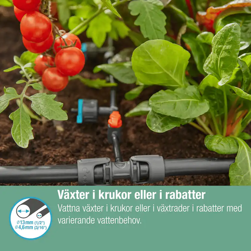 Droppspridare Gardena Micro-Drip Inline Ställbar Tryckreglerande