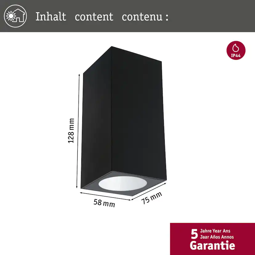 Fasadbelysning Paulmann Flame LED Upp/Ned IP44 230V