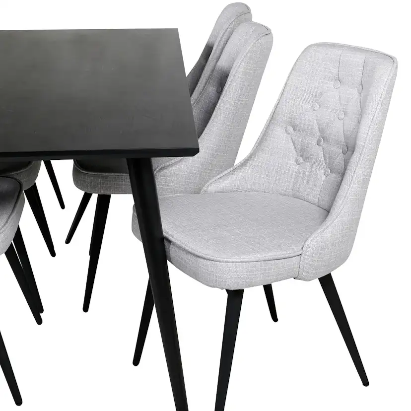 Matgrupp Venture Home Dipp med 6 Velvet Deluxe stolar