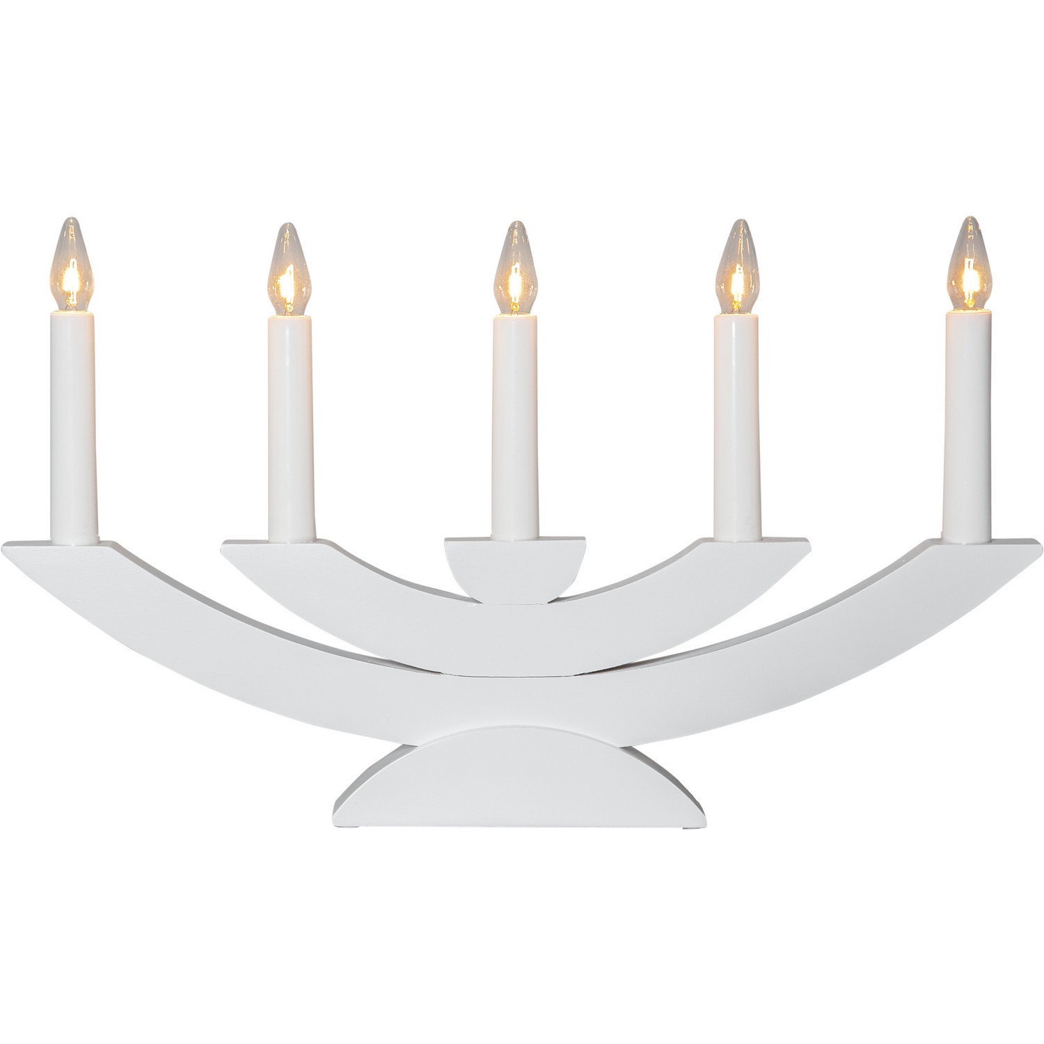 Ljusstake Navida 5L vit Vit