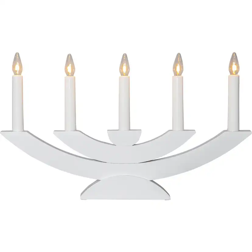 Ljusstake Navida 5L vit Vit