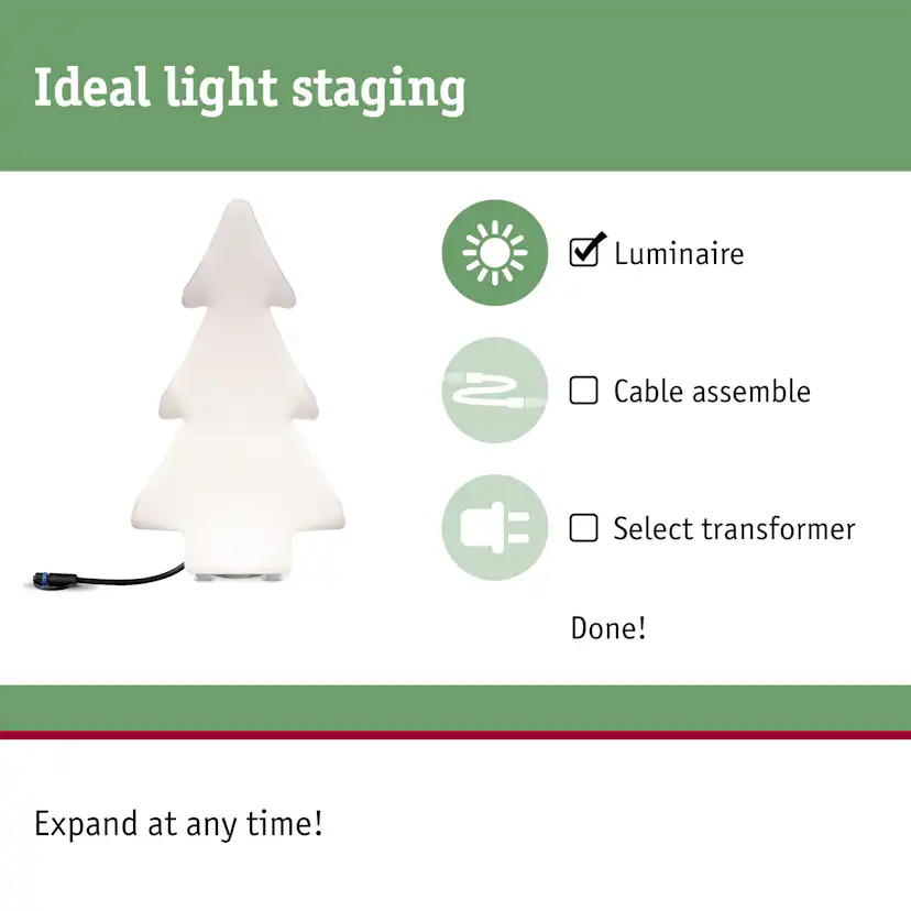 Dekorationsljus LED Paulmann Tree Plug & Shine IP67 24V