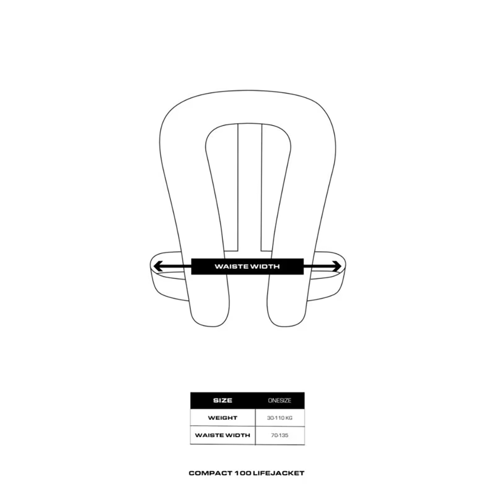 Uppblåsbar Flytväst Baltic Compact 100 Auto 100N