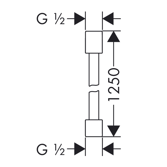 Duschslang Axor Starck Längd: 200 cm