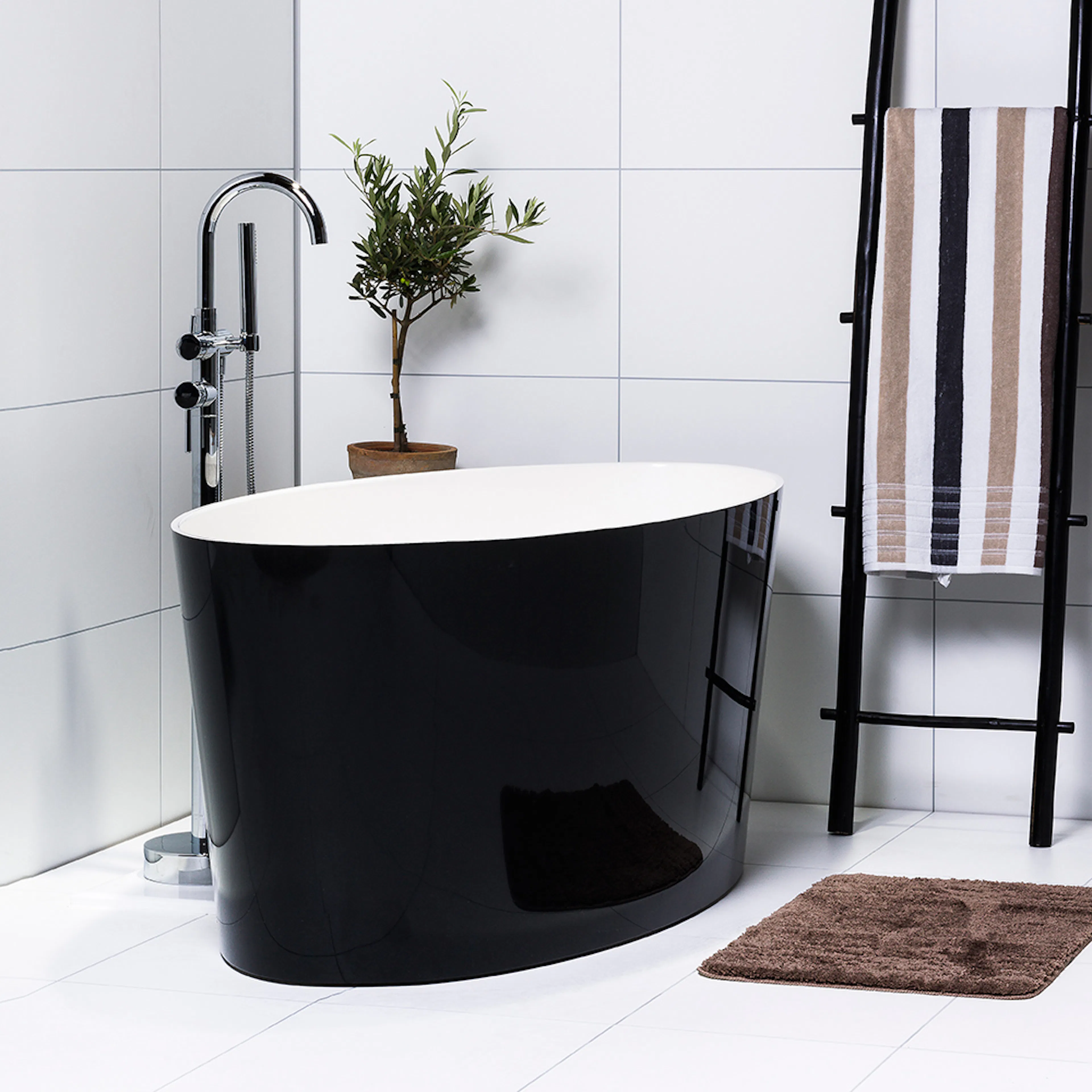 Badkar Noro Sand Black